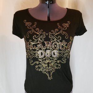 D&G Glamour Black Short Sleeved TShirt